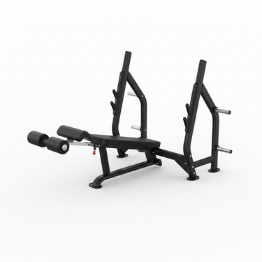 Insight Fitness Decline Olympic Bench - DR006 with leg extension and curl attachment on a white background